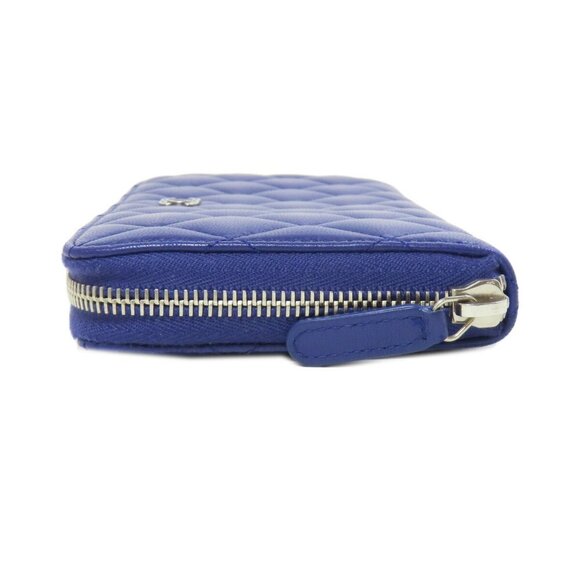 CHANEL Purple Lambskin Leather Logo Wallet - Picture 3 of 11